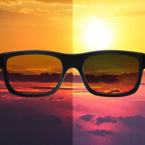 Electrochromic Polarized Sunglasses Automatically Tint UV Blocking Lenses Square Frame