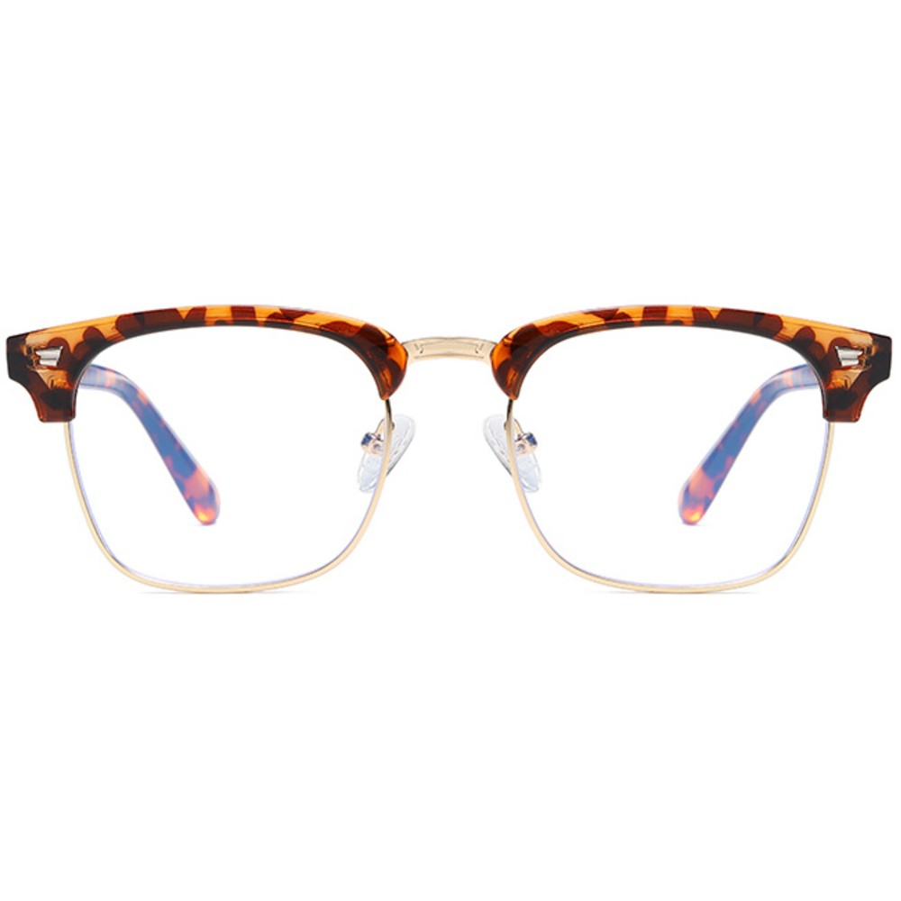 Blue Light Glasses for Computer Anti Glare Half Frame Clubmaster Eyeglasses