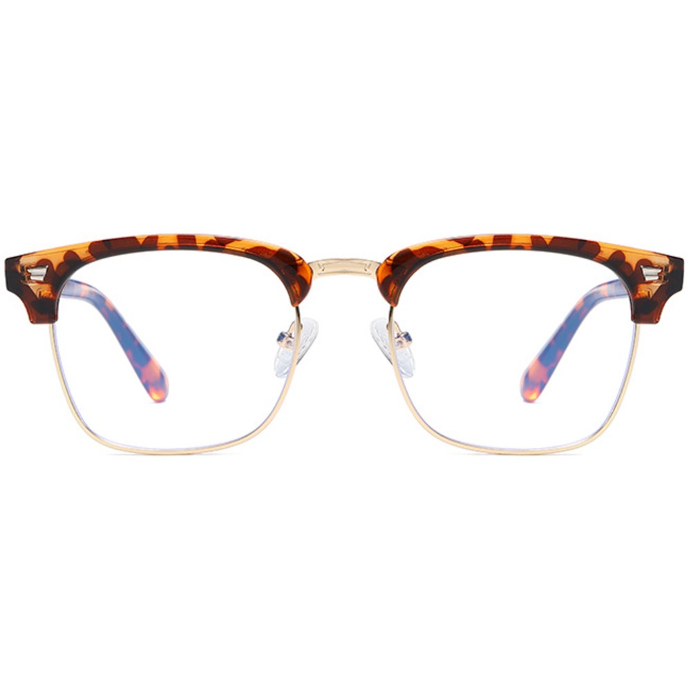 Blue Light Glasses for Computer Anti Glare Half Frame Clubmaster Eyeglasses