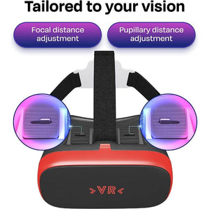 Blue Light Blocking VR Headset Compatible with iPhone Android Metaverse Virtual Reality Goggles Mobile Games 3D Movies