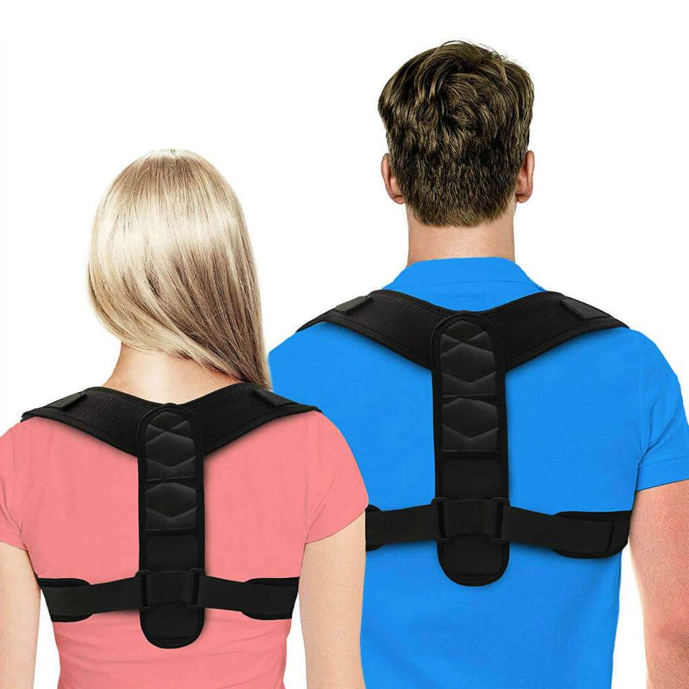 Posture Corrector With Adjustable Upper Back Brace For Clavicle Support - Blue Light Blocking Glasses Computer Gaming Reading Anti Glare Reduce Eye Strain Screen Glasses by Teddith