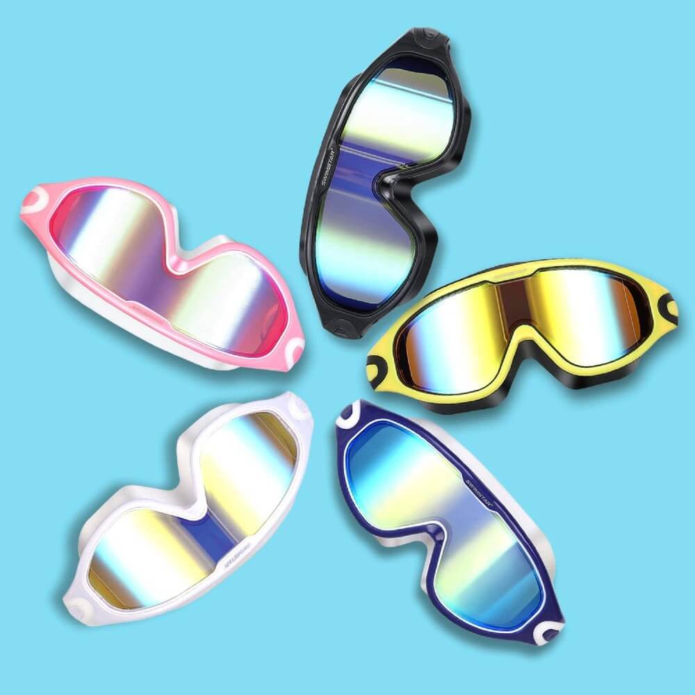 Swim Goggles with Ear Plugs UV Protection No Leaking Anti Fog Lens Swimming Glasses