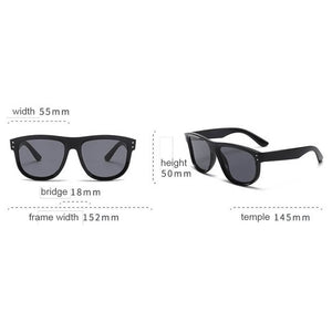 Reverse Sunglasses Square Frame Polarized Anti-Glare 100% UV Protection Concave Lens - Teddith - US