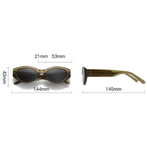 Rectangle Polarized Sunglasses Retro Square Frame UV400 Protection for Women - Teddith - US