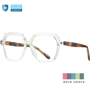 Blue Light Blocking Glasses for Computer Gaming Square Frame - Roxie