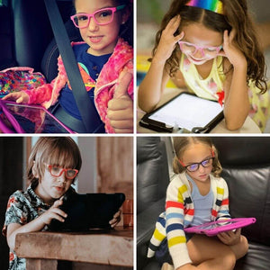 Blue Light Blocking Computer Screen Reading Glasses for Kids Ages [3-9] - Malik