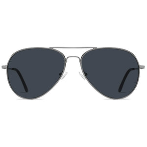 Aviator Reverse Sunglasses Classic Pilot Metal Frame Polarized 100% UV Protection Inverted Concave Lenses Unisex 57 Eyesize Shades