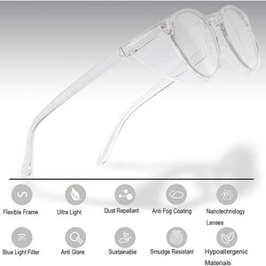 Stylish Safety Goggles Anti-Fog Blue Light Blocking Anti-Dust UV Protection Glasses