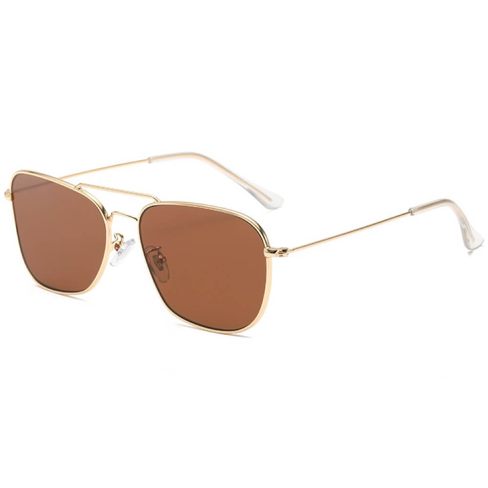 Aviator Reverse Square Sunglasses Polarized Anti-Glare 100% UV Protection Inverted Lens - Teddith - US